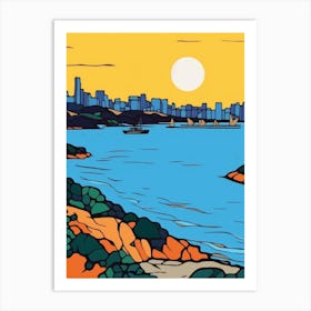 Minimal Design Style Of Sydney, Australia 1 Art Print