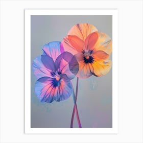 Iridescent Flower Wild Pansy 2 Art Print