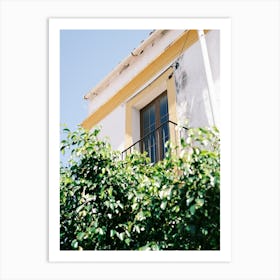 White house with Yellow Window // Ibiza Travel Photography Art Print