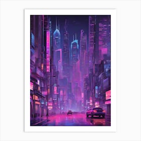 Neon City Art Print