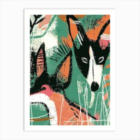 Foxes 3 Art Print