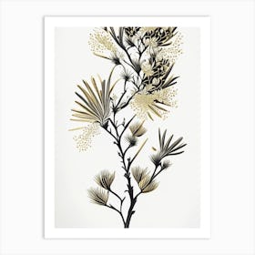 Joshua Tree Pattern Gold And Black (9) Art Print