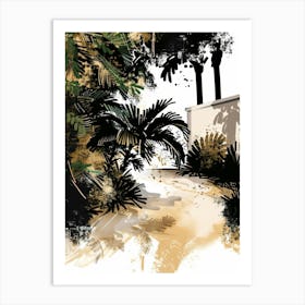 Illustration Of A Palm Tree Art Print