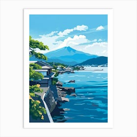 Beppu Japan 2 Colourful Illustration Art Print