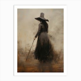 Helloween Witch Painting Art Print