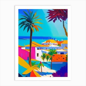 Aruba Colourful Painting Tropical Destination Art Print