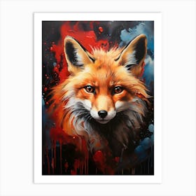 Red Fox painting Art Print