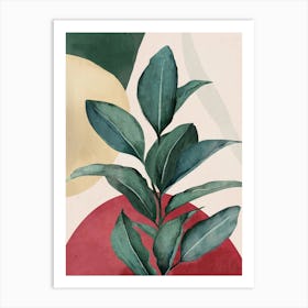 Abstract Art Tropical Leaves 150 Art Print