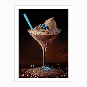 Mudslide Pointillism Cocktail Poster Art Print