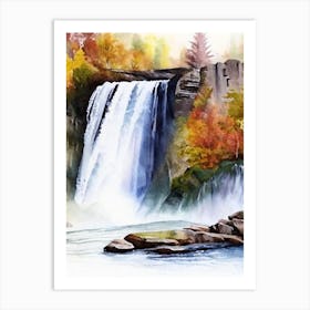 Albion Falls, Canada Water Colour  (2) Art Print