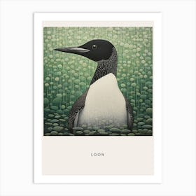 Ohara Koson Inspired Bird Painting Loon 4 Poster Art Print