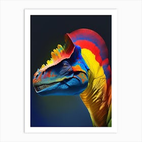 Pachycephalosaurus Primary Colours Dinosaur Art Print