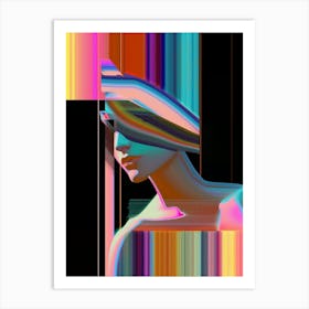 Abstract, portrait, "Creative Thoughts" Art Print