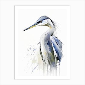 Grey Heron Impressionistic 1 Art Print
