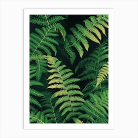 Pattern Poster Leatherleaf Fern 1 Art Print