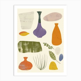 Cute Objects Abstract Collection 1 Art Print