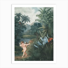 Cupid In The Jungle Art Print