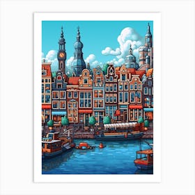 Amsterdam Pixel Art 3 Art Print