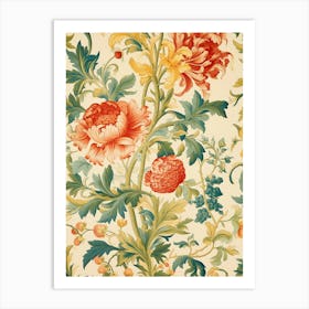 Floral Wallpaper 114 Art Print