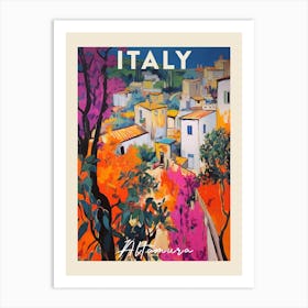 Altamura Italy 2 Fauvist Painting  Travel Poster Art Print