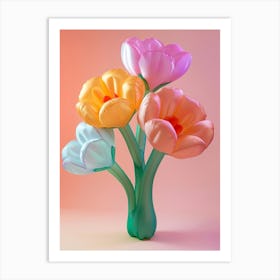 Dreamy Inflatable Flowers Portulaca 2 Art Print