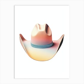 Cowgirl Hat Pastel Illustration 4 Art Print