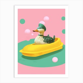 Duck In A Bubble Art Print