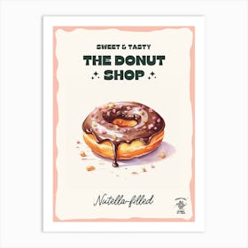 Nutella Filled Donut The Donut Shop 2 Art Print