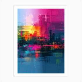 Dotted Dusk | Pixel Art Series Art Print