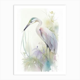 Cocoi Heron Gouache 1 Art Print