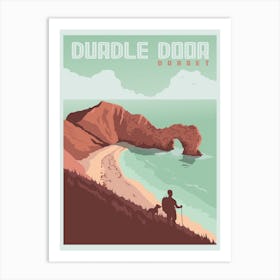 Durdle Door Dorset Travel Poster Art Print