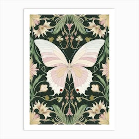 Butterfly And Flowers Art Print