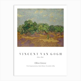 Olivenbäume, Vincent Van Gogh, Typografie Text, Natur Malerei Art Print