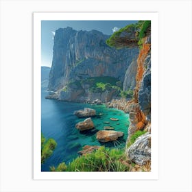 Cliffs Of Ibiza 3 Art Print