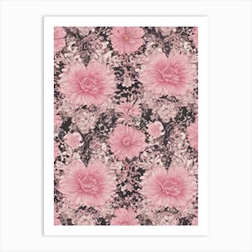 Pink Dahlias 3 Art Print