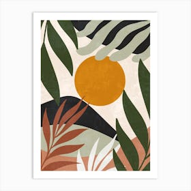 Tropical Leaves Canvas Print Art Print