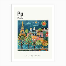 Kids Travel Alphabet  Paris 3 Art Print