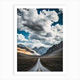Empty Road In The Mountains Art Print