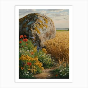 Stone In A Field 1 Art Print