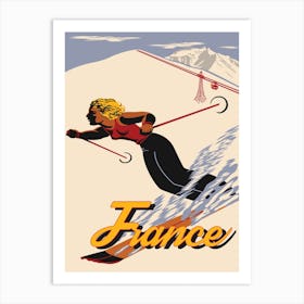 Ski In France Art Print