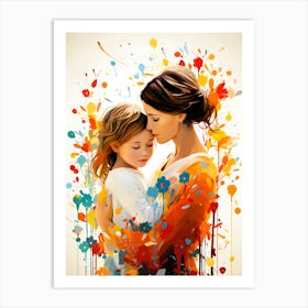 Embracing Love A Mothers Tender Embrace Art Print