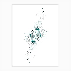 Pisces Zodiac Art Print