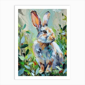 English Silver Rabbit Painting 3 Art Print