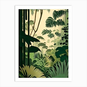 Serene Rainforest Rousseau Inspired Art Print