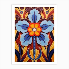 Flower Motif Painting Iris 2 Art Print