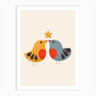 Two Little Birds Art Print