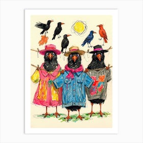 Three Crows Art Print