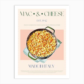 Mac & Cheese Mid Century Art Print