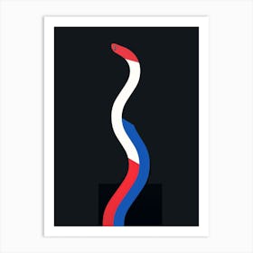 Snake Minimalist Abstract 1 Art Print