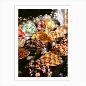 Herbs and spices at Food Market in Fes, Morocco | Colorful travel photography 1 Art Print